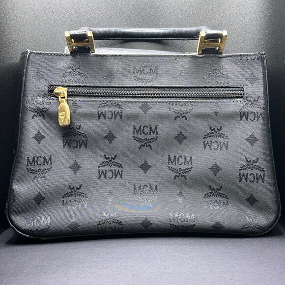 MCM Munchen Designed by‎ Michael Cromer Canvas Bag with Leather Handles - EUC - Picture 2 of 10